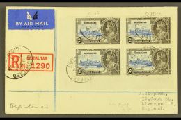 1935 2d Silver Jubilee With EXTRA FLAGSTAFF Variety, SG 114a, Fine Used In A Lower Left Corner Marginal Positional... - Gibraltar
