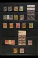 CANTON 1901-08 Fresh Mint Collection Which Includes 1901-02 (carmine Overprint) Range With Most Values To 1fr Incl... - Other & Unclassified