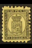 1866 10p Black/buff, Type II Serpentine Roulette Perf, SG 21, Regummed Mint For More Images, Please Visit... - Sonstige & Ohne Zuordnung