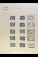 1872-75 SPHINX & PYRAMID - PENASSON PRINTING. 20pa BLUE (SG 26 & 30) Specialized Mostly Used Study... - Other & Unclassified