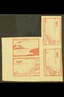 SCADTA 1920 10c Brown-red Imperf SE-TENANT TETE-BECHE BLOCK Of 4 (positions 59/60 & 67/68, So Called... - Colombia