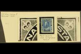 1911-22 MAJOR RE-ENTRY 5c Deep Blue Admiral With MAJOR RE-ENTRY (Plate 8 Upper Left Pane Position 5), Unitrade... - Sonstige & Ohne Zuordnung