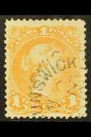 1868-71 1c Pale Orange Yellow Large Queen, SG 56b, Neat Part 1870 New Brunswick Corner Cds. For More Images,... - Other & Unclassified