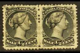 1868-71 ½c Black Large Queen, SG 53, Attractive Horizontal Pair With Neat Target Cancels. For More Images,... - Altri & Non Classificati