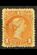 1868 1c Red-brown Large Queen On Watermarked Paper, SG 55b, Clear "M", Neat Barred Cancel, Few Shorter Perfs.  For... - Altri & Non Classificati