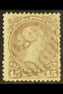 1868 15c Pale Reddish Purple Large Queen On WATERMARKED PAPER, SG 61ab, Clearly Showing "M" Of Cluta Mills, Neat... - Other & Unclassified