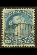 1868 12½c Bright Blue Large Queen, Ottawa Printing, SG 51, Neat Oval Of Bars Cancel. For More Images,... - Sonstige & Ohne Zuordnung