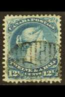 1868 12½c Bright Blue Large Queen, Ottawa Printing, SG 51, Neat Oval Of Bars Cancel. For More Images,... - Other & Unclassified