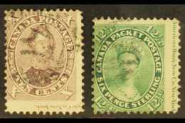 1859 10c And 12½c Imprint Examples, SG 35 & 39, Finely Used. (2) For More Images, Please Visit... - Altri & Non Classificati