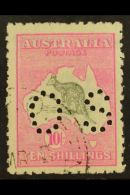 OFFICIALS 1915 10s Grey And Pink, Punctured "OS", SG O51, Very Fine Used. For More Images, Please Visit... - Sonstige & Ohne Zuordnung