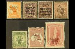 BCOF 1946-47 "B.C.O.F. JAPAN" Overprints Complete Set, SG J1/7, Very Fine Mint, Very Fresh. (7 Stamps) For More... - Other & Unclassified