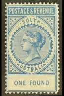 SOUTH AUSTRALIA 1886-96 £1 Blue Perf 11½-12½, SG 199a, Very Fine Mint. For More Images, Please... - Other & Unclassified