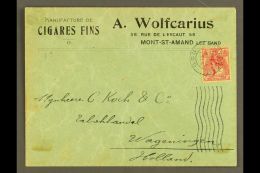 TOBACCO 1916 Belgian Cigarette Makers Printed Envelope Used From Rotterdam To Wageningen, Bearing Dutch 5c Stamp... - Non Classés