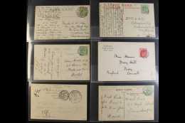 CANCELLATIONS ON POSTCARDS Collection Of Mostly Picture Postcards Bearing KEVII ½d Stamps (including Perf... - Ohne Zuordnung