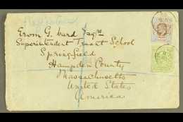 1905 (Aug) Envelope Registered To USA, Bearing ½d And 9d SG 250, Tied By Crisp Horsham Cds's, Transit And... - Non Classificati