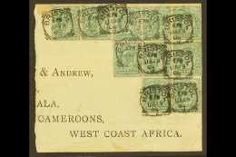 1904 (Jan 29) Part Cover To Cameroons, West Africa Bearing KEVII ½d Blue-green X 10, Tied By Bristol... - Non Classificati