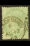 1855-57 1s Pale Green No Corner Letters, SG 73, Used With Superb 12th Aug 1862 Cds Cancellation, Great Colour... - Altri & Non Classificati