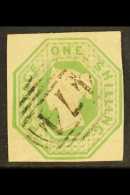 1847-54 1s Pale Green, Embossed, SG 54, Fine Used With Light & Clear Numeral Postmark, Four Margins,... - Autres & Non Classés
