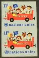 NEW YORK 1966 11c UNICEF Vertical IMPERF PLATE PROOF PAIR, Scot 163Pl, Very Fine Mint (one Proof Never Hinged),... - Altri & Non Classificati