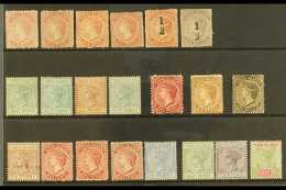 1873-1895 MINT SELECTION A Lovely Fresh Group With OG Presented On A Stock Card. Includes 1873-79 Star Wmk 1d X4, ... - Turks & Caicos (I. Turques Et Caïques)