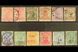 1892-93 FINE USED COLLECTION A Useful, Used Group On A Stock Card. Includes 1892 Set Plus An Additional 1d Shade,... - Tonga (...-1970)