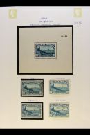 1938 45c + 2p Dull Blue And Light Blue Defence Of Madrid Fund, SG 839, Both Shades, An Imperf Stamp, The Min Sheet... - Other & Unclassified