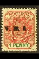 TRANSVAAL 1900 1d Rose- Red And Green With  "V.R.I." OVERPRINT DOUBLE, SG 227e, Very Fine Used. For More Images,... - Ohne Zuordnung