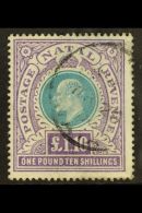 NATAL 1902 £1.10s Green And Violet,  Ed VII, SG 143, Very Fine Used. For More Images, Please Visit... - Ohne Zuordnung