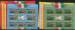 1990 Football World Cup Set Of 24 With Each In Complete Sheetlets Of Eight Stamps Plus Central "ITALIA 90" Label,... - Sierra Leone (...-1960)