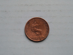 1880 - 1/2 Penny / KM 754 ( For Grade, Please See Photo ) ! - C. 1/2 Penny