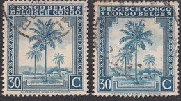 192 Congo Belga 1942 Oil Palms - Iscrizioni Invertite - Viaggiato Belge Belgisch Belgian Used - Trees