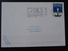 77 Seine Et Marne Melun Festival BD 2003 - Flamme Sur Lettre Postmark On Cover - Bandes Dessinées