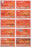 Vietnam Recharge Card,ten Cards, Sample Card, Notice The Number On Backside - Viêt-Nam