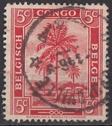 187 Congo Belga 1942 Oil Palms Viaggiato Belge Belgisch Belgian Used - Trees