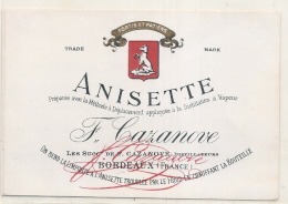 - étiquette  1930* -  ANISETTE CAZANOVE -  Bordeaux - Chien - - Chiens