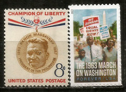 Champion Of Liberty "1963 March On Washington".  Deux Timbres Neufs ** - Ongebruikt