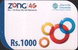 China Mobile Zong In Pakistan Recharge Card,same Card,look At Number Of Backside - Pakistán