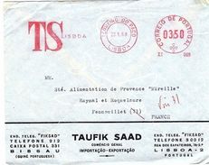 POR-L42 - PORTUGAL Lettre Avec EMA De Taufik Saad Libonne 1968 - Frankeermachines (EMA)