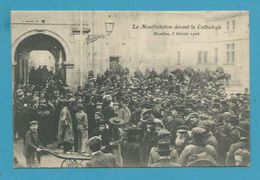 CPA Inventaires En 1906 Manifestation Devant La Cathédrale MOULINS 03 - Moulins