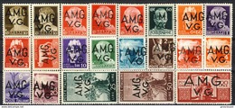 Trieste VG Zona A 1945 - 47 Serie N. 1-21 MNH Freschissima LUX Cat. € 140 - Mint/hinged