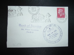 LETTRE TP MARIANNE DE CHEFFER 0,40 OBL.MEC.13-3-1969 ARLES PPAL (13) RECU BANK OF AMERICA - 1967-1970 Marianne Van Cheffer