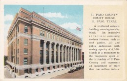 Texas El Paso The El Paso County Court House Curteich - El Paso