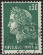 France 1969 Yv. N°1611 - 30c Vert Marianne De Cheffer - Oblitéré - 1967-1970 Marianne De Cheffer