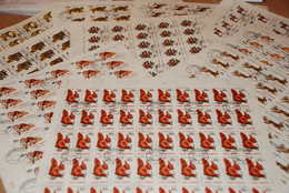 ROMANIA 500 Forest Animals Sc 3835-3844, 50 X Complete SETS Wholesale CV$100 - Volledige & Onvolledige Vellen