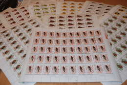 ROMANIA 500 Insects Sc 4082-4091, 50 X COMPLETE Sets WHOLESALE CV$112.50 - Full Sheets & Multiples