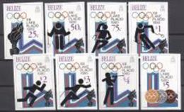 Belize 1979, Olympic Games In Lake Placid, Sking, Skating, Shoting, 8val IMPERFORATED - Figure Skating