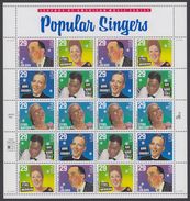 !a! USA Sc# 2849-2853 MNH SHEET Of 20 - American Music Series: Popular Singers W/Top-Label - Ganze Bögen