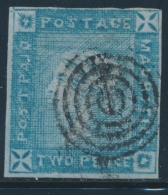 N°8A - 2p Bleu - Gravure Intermédiaire - Signé Brun - TB - Mauritius (1968-...)