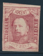 N°1 - 10c Brun Rouge - Filet Voisin - TB - Indes Néerlandaises