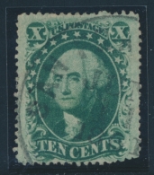 N°13 - 10c Vert Foncé - TB - Used Stamps